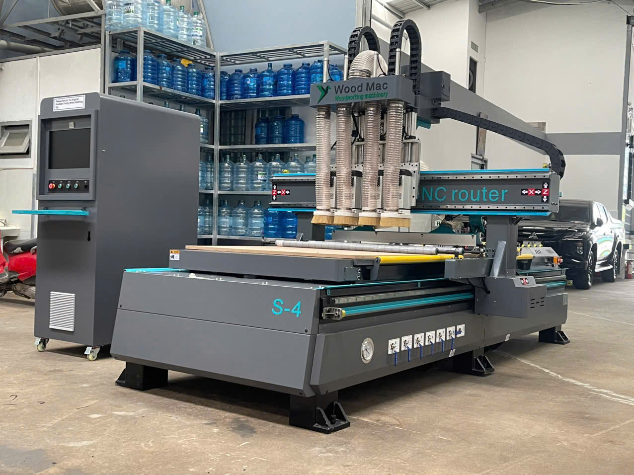 Máy Cắt Gỗ Công Nghiệp CNC Router 4 Đầu (Model S-4)